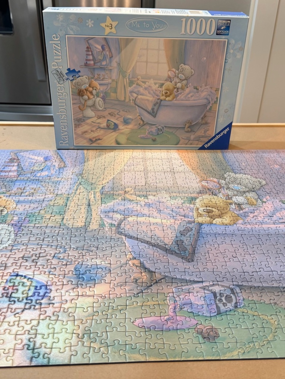 Ravensburger Pastel Teddy Bear Bathroom 1000-Piece Puzzle